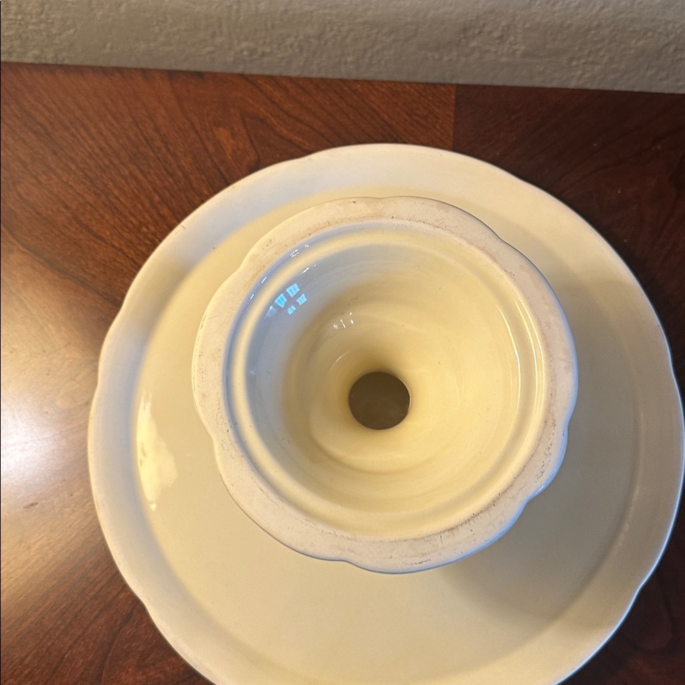 Pfaltzgraff Silk Rose Ceramic Cake Stand - Picture 3 of 5